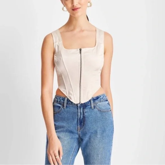 FUTURE COLLECTIVE Kahlana Barfield Brown
Women's Zip-Front Bustier - Picture 2 of 4